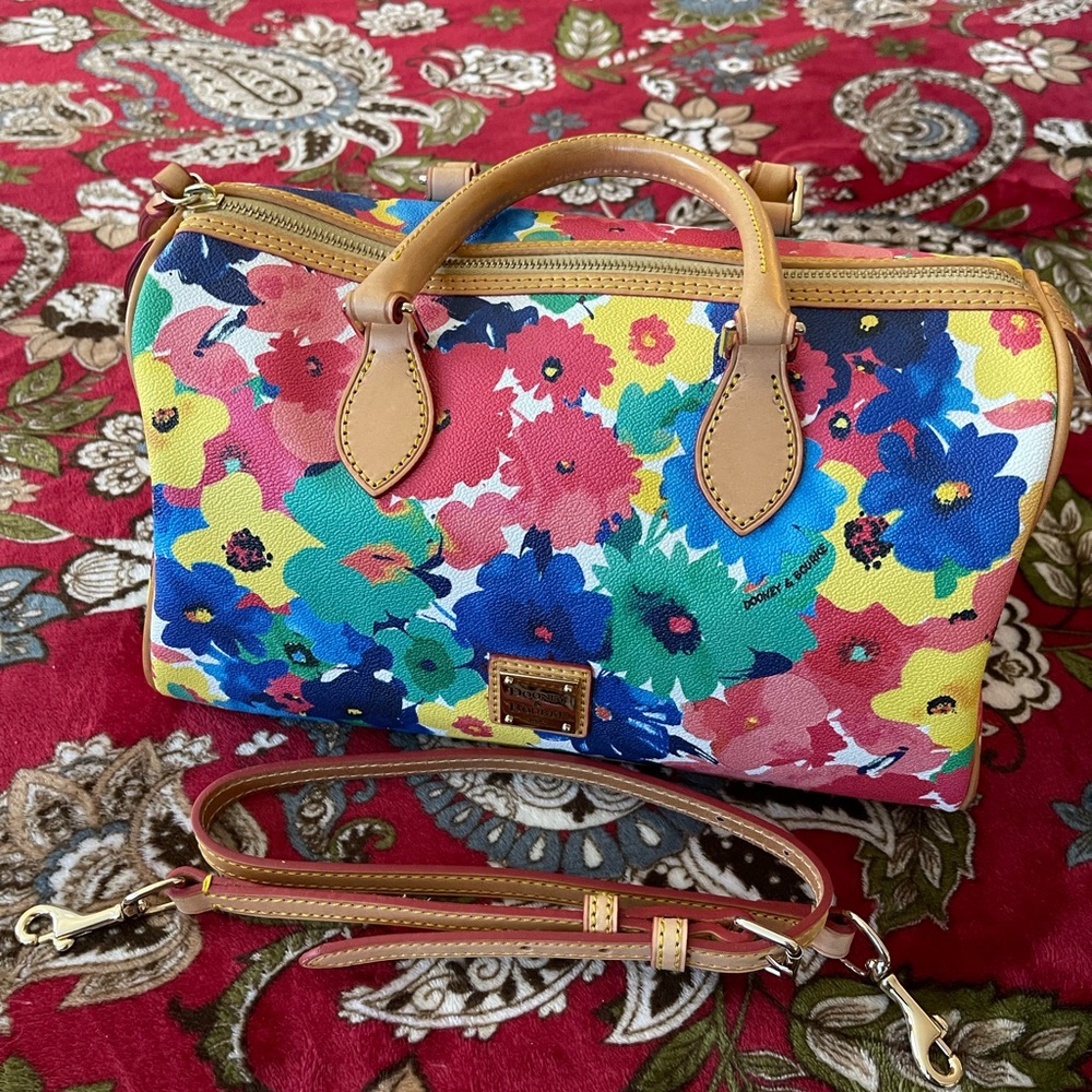 Dooney & Bourke Classic Satchel Bag - Multicolor Floral Model No. FF028 MW- NWOT